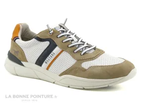 Achat chaussures Mustang Shoes Homme Basket, vente Mustang 4138-310-425 sand weiss - Sneakers Homme blanc - beige