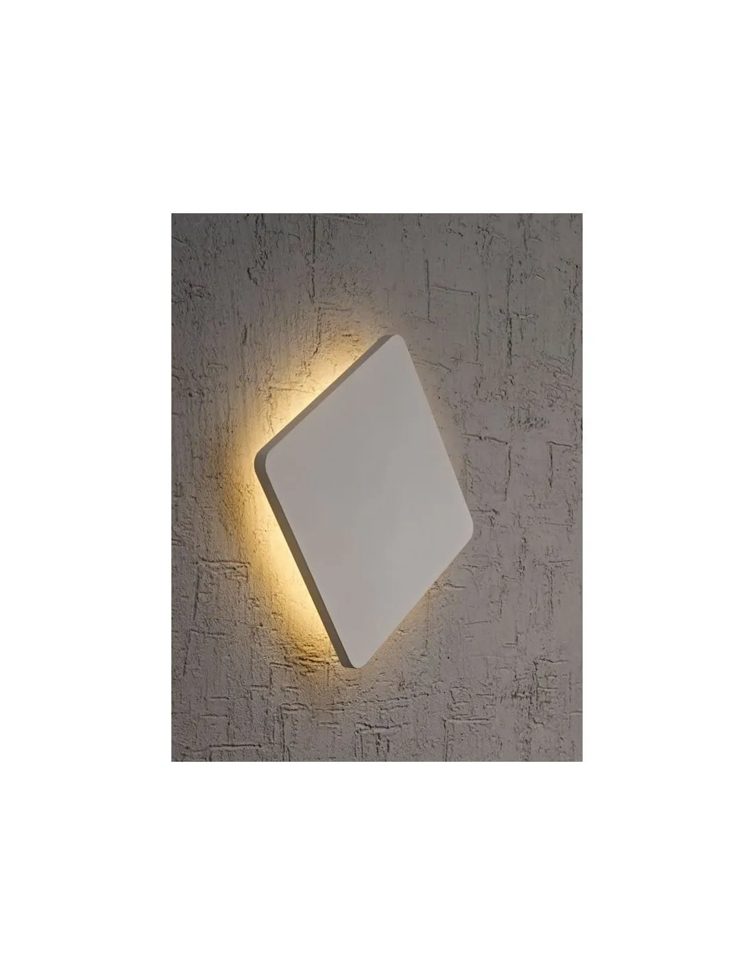 Applique LED carrée Bora Bora blanche ou argentée 12W