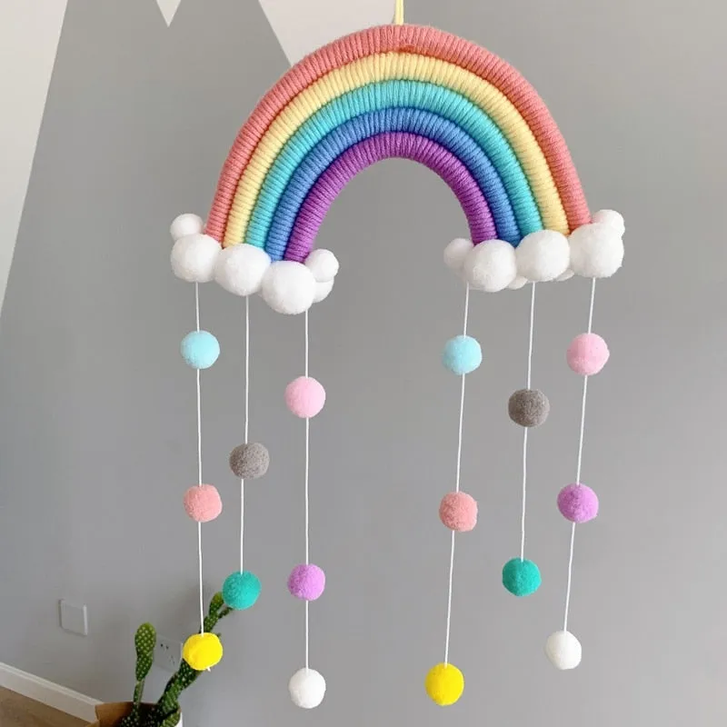 Arc en ciel en Macramé