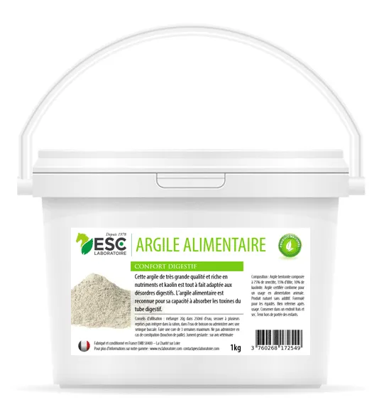 Argile alimentaire ESC Laboratoire - Digestion cheval