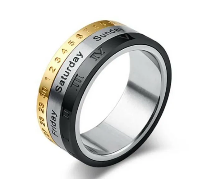 Bague homme  anneaux numériques romains