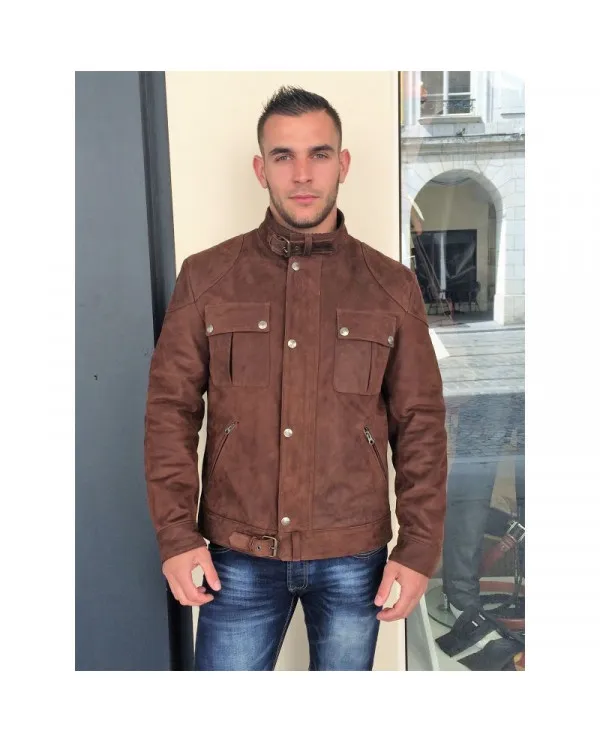 Blouson en Cuir AGNEAU NUBUCK homme COUGAR