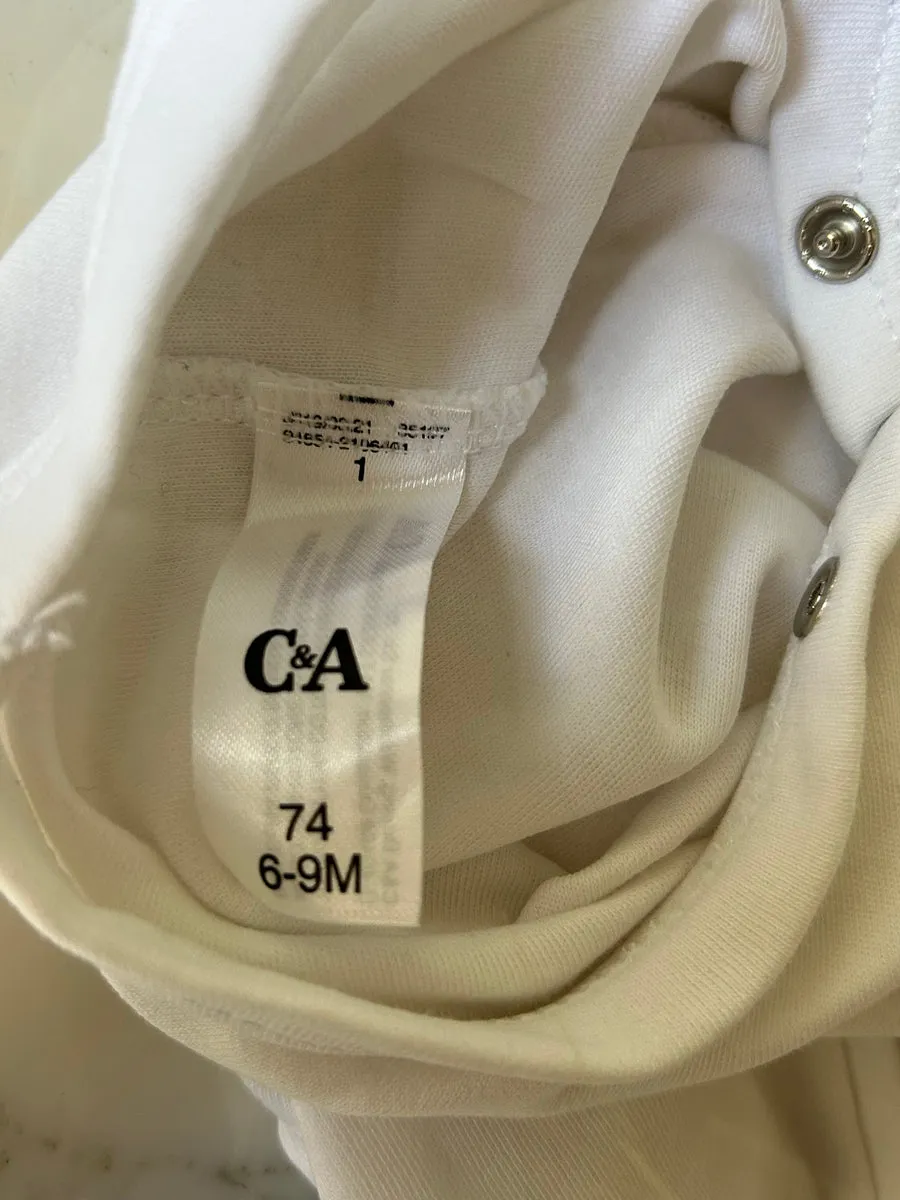 Body blanc basic CA taille 6-9 mois