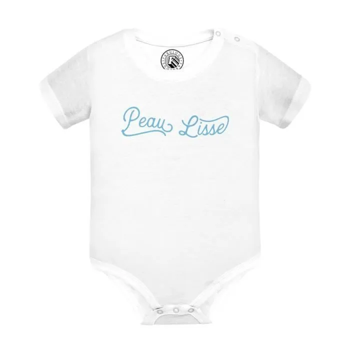 Body Bébé Manche Courte Blanc Peau Lisse Blague Humour Enfant Bébé Police