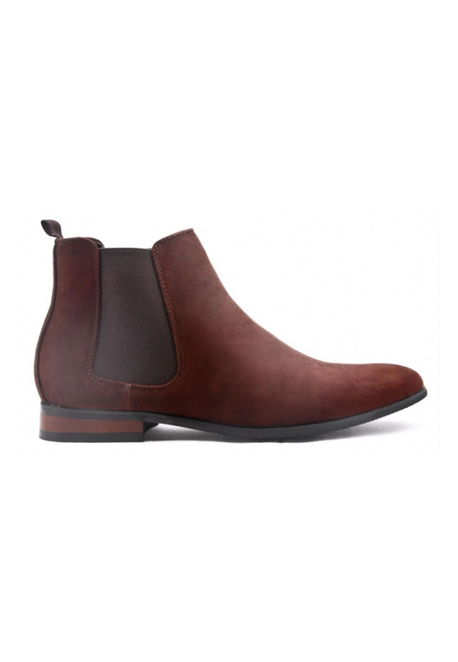 Bottines en suédine café