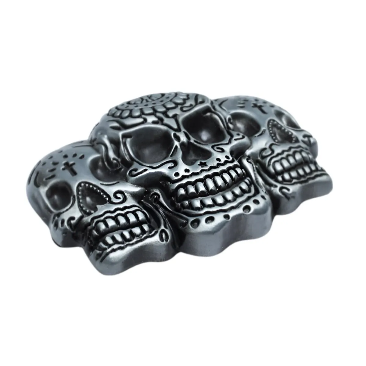 Boucle de ceinture Têtes de Mort mexicaine, modèle Irvin