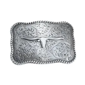Boucle de ceinture Western, taureau à longues cornes, modèle Mervin