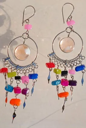 Boucles d'oreilles aux couleurs du printemps