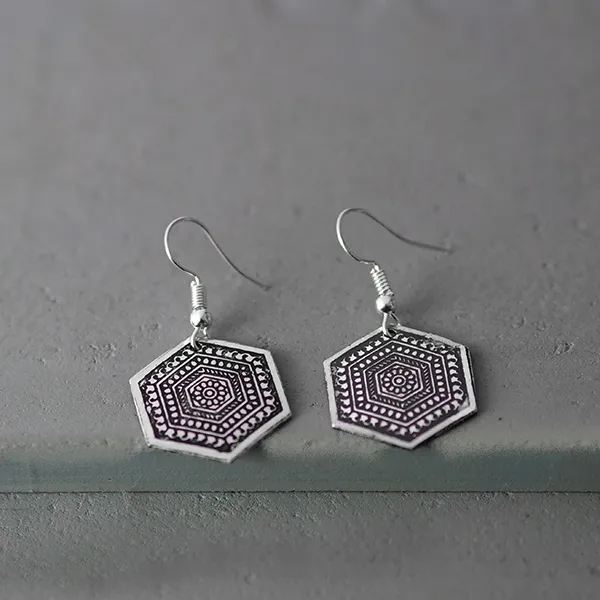 Boucles D'Oreilles Indiennes | Métal Antique | Pankaj e-Boutique