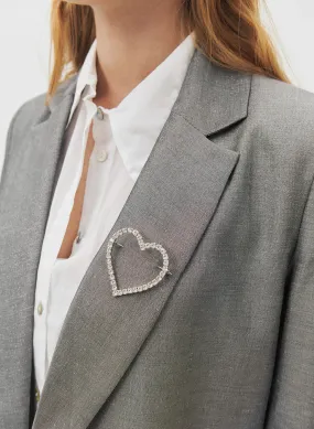 Broche Aston cur à strass