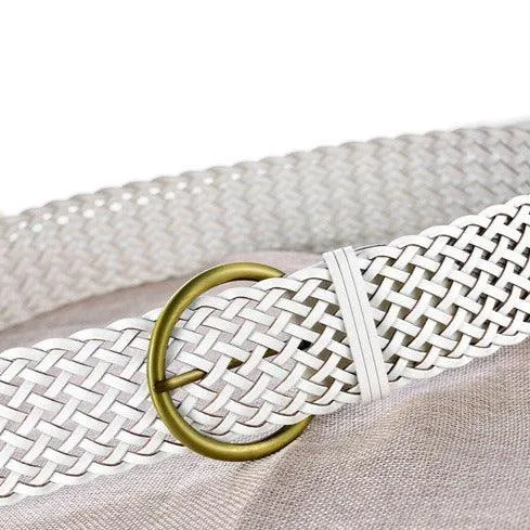 Ceinture en cuir tressé, modèle Lola