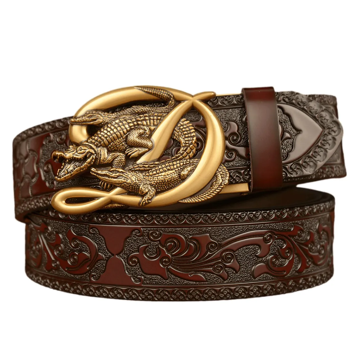 Ceinture Esprit Animal à boucle en forme de trois crocodiles, modèle Ross