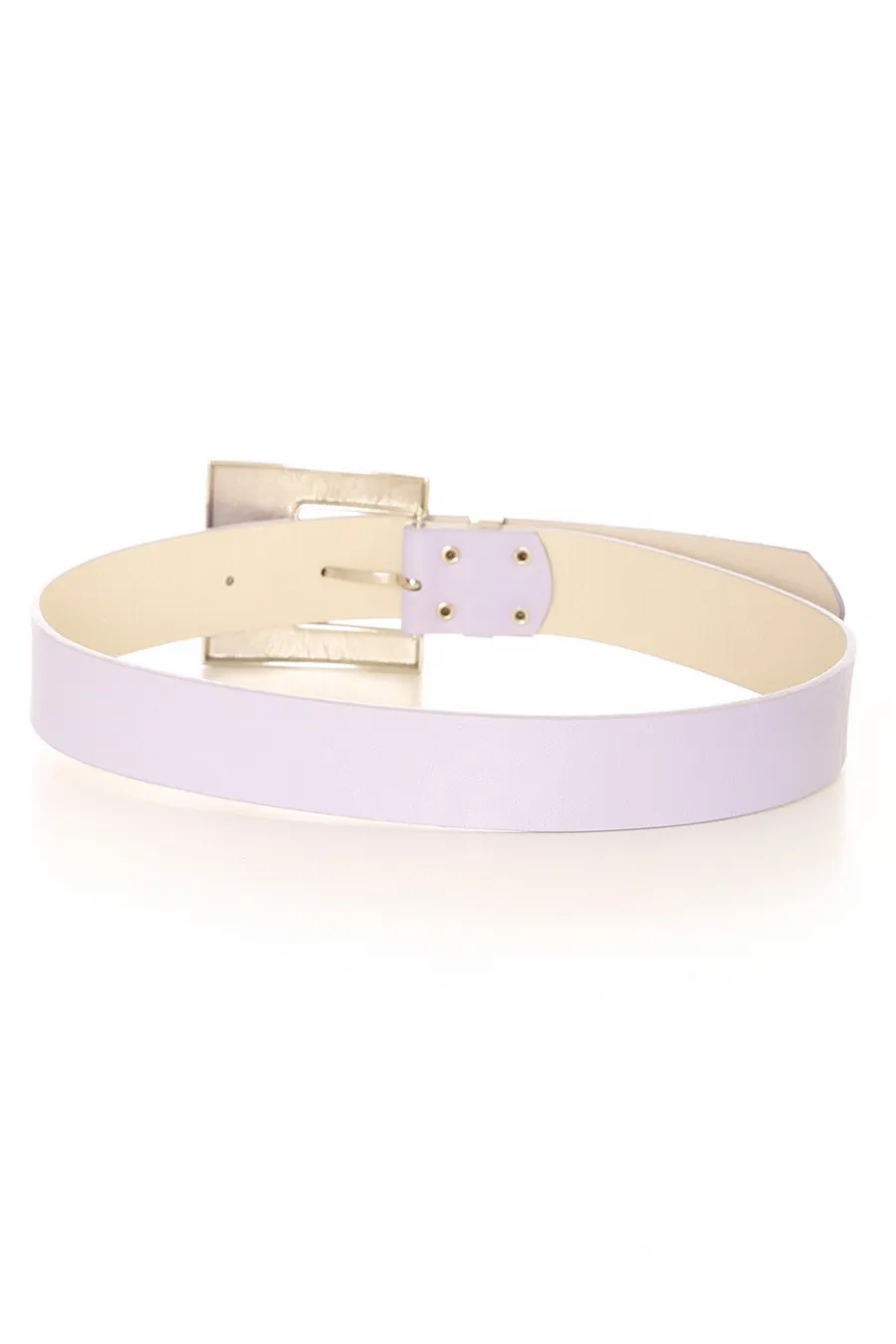 Ceinture Parme à grosse boucle argentée. SG-0427