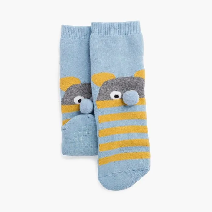Chaussettes antidérapantes en éponge à pompons Bear