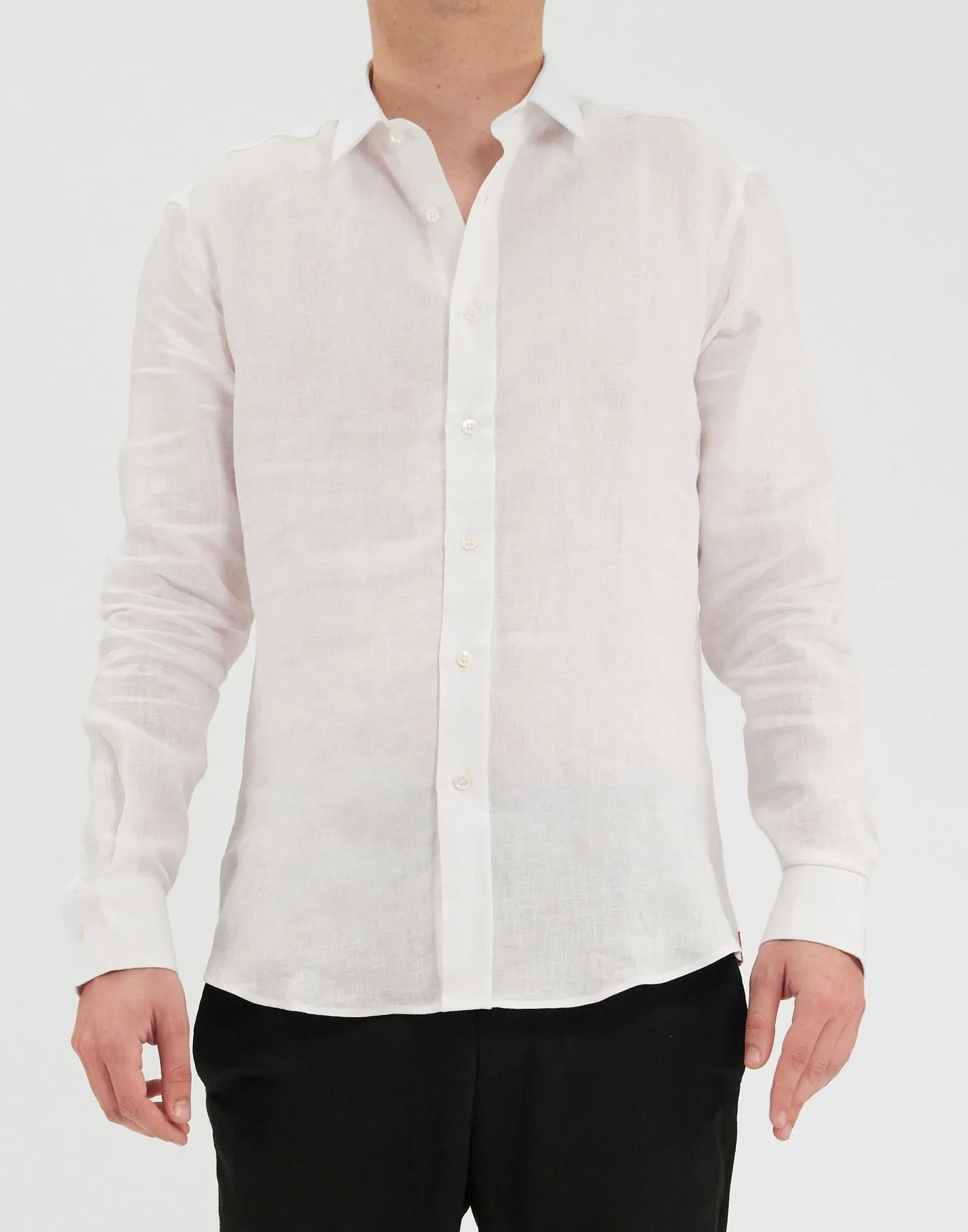 Chemise pour homme Olivier blanche en lin