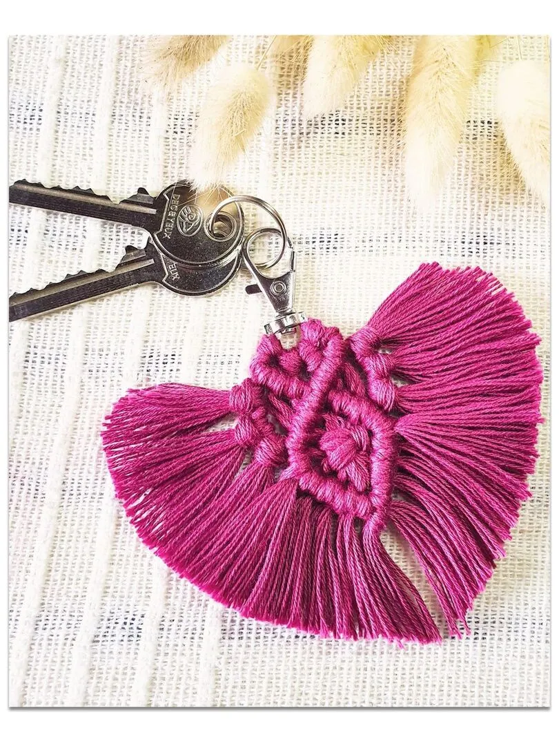 Coffret Macramé - Porte-clés coeur - N/A