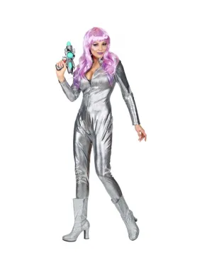 Combinaison Femme de l'Espace Argentée