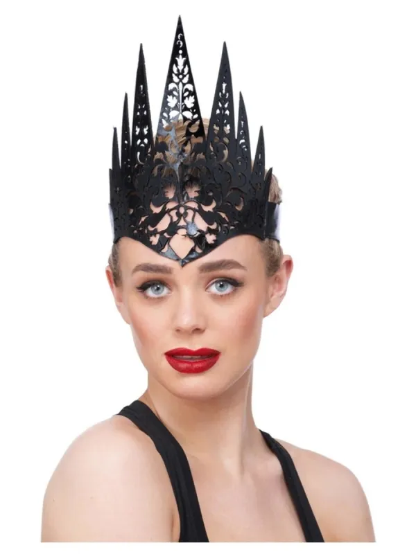 Couronne pour reine gothique filigrane noir