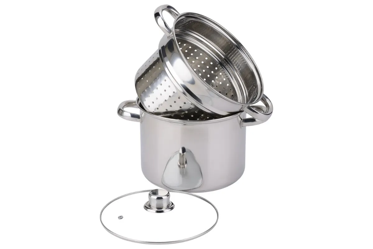 Cuiseur à pâtes inox - 20 cm - 5 litres environ Baumalu 