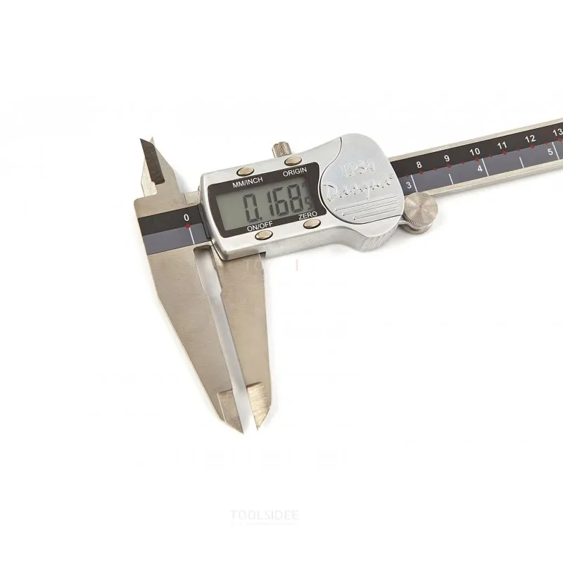 Dasqua Pieds à coulisse numériques IP54 de 300 mm avec boîtier en acier inoxydable