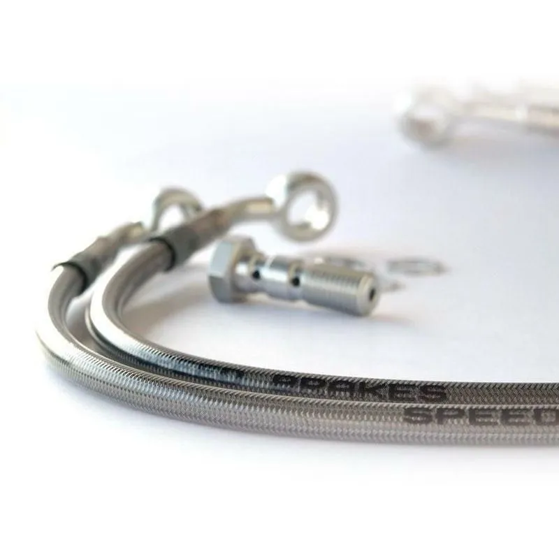 Durite d'embrayage d'aviation SPEEDBRAKES inox/raccord rouge Yamaha, Honda XJR et XR R