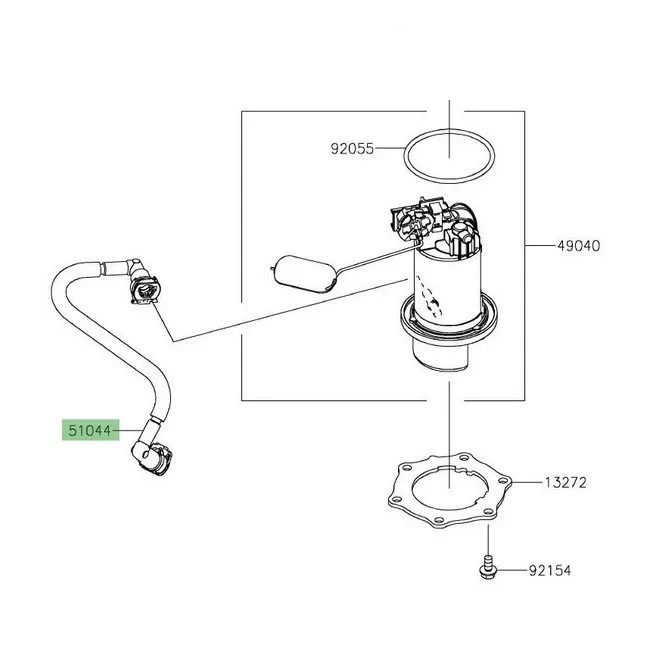 Durite d'essence Kawasaki 510440900 | Moto Shop 35