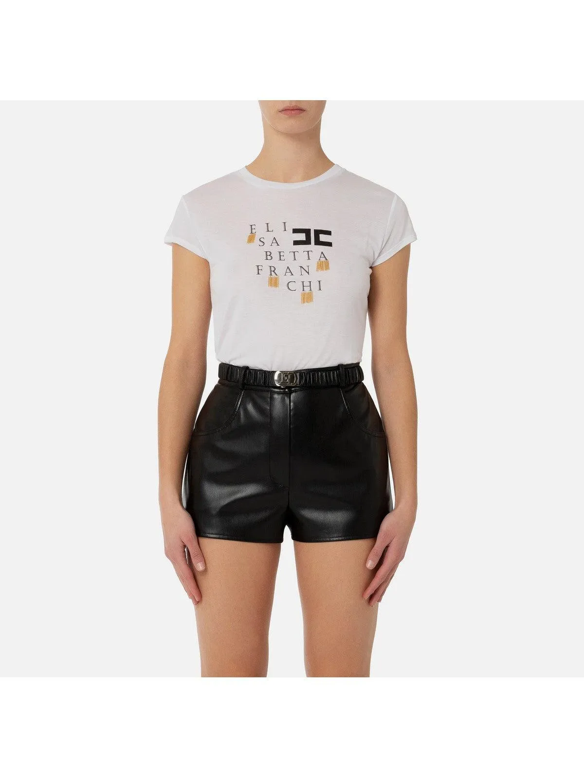 ELISABETTA FRANCHI T-Shirt et Polo Femme MA00841E2 270 Blanc