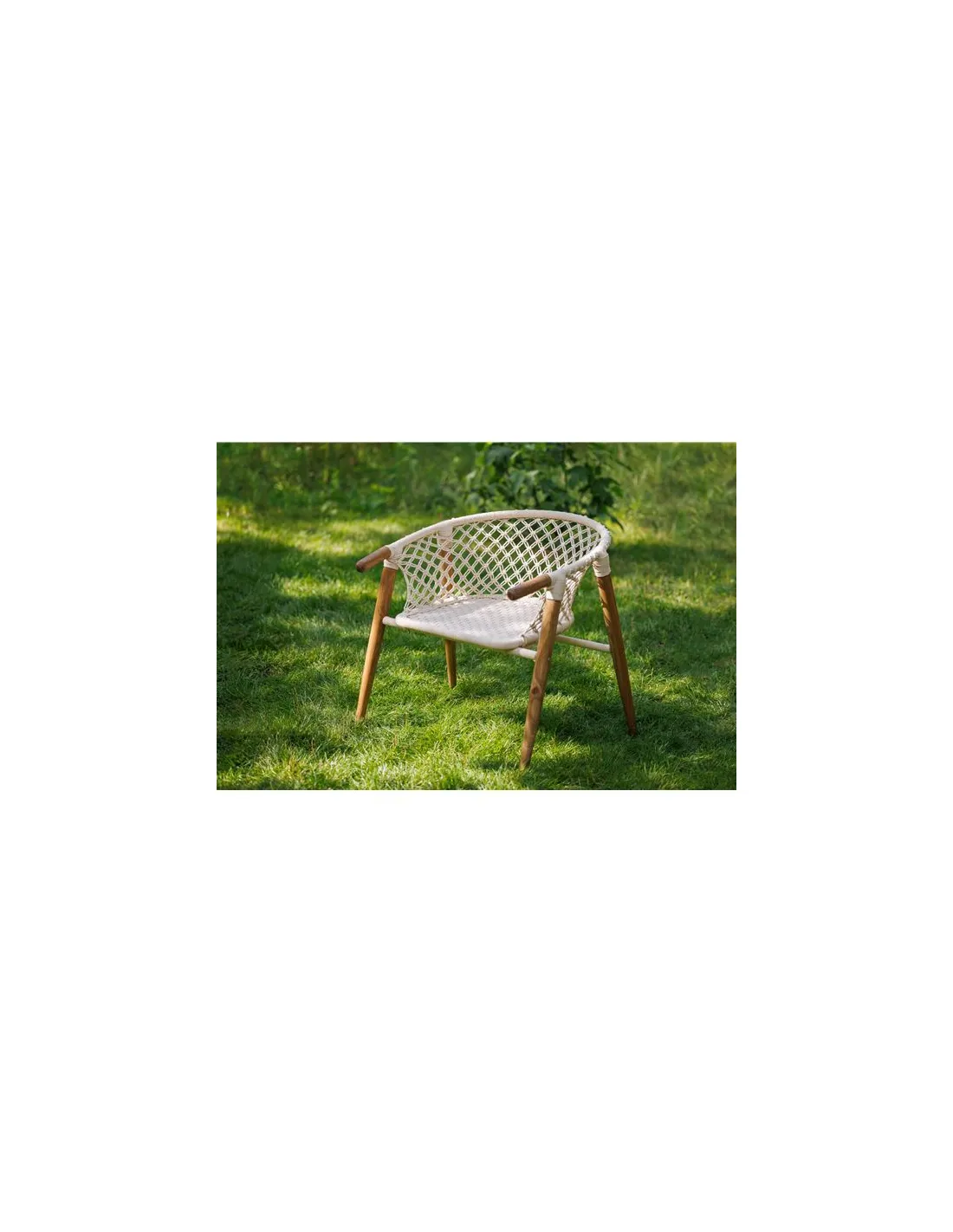 fauteuil 1/2 rond en macramé - rodrigues - jardiline