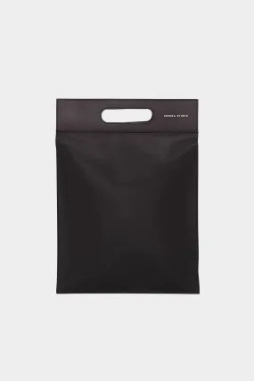 Fourre tout en Cuir noir Sarany