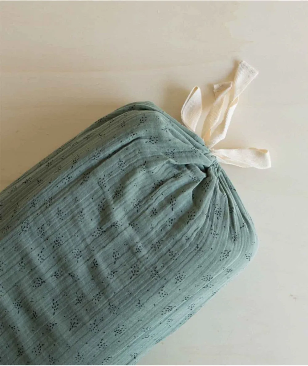 Gabrielle Paris : Parure de lit Etincelle Eucalyptus - 100% Ecoresponsable - Mer(e)veilleuse