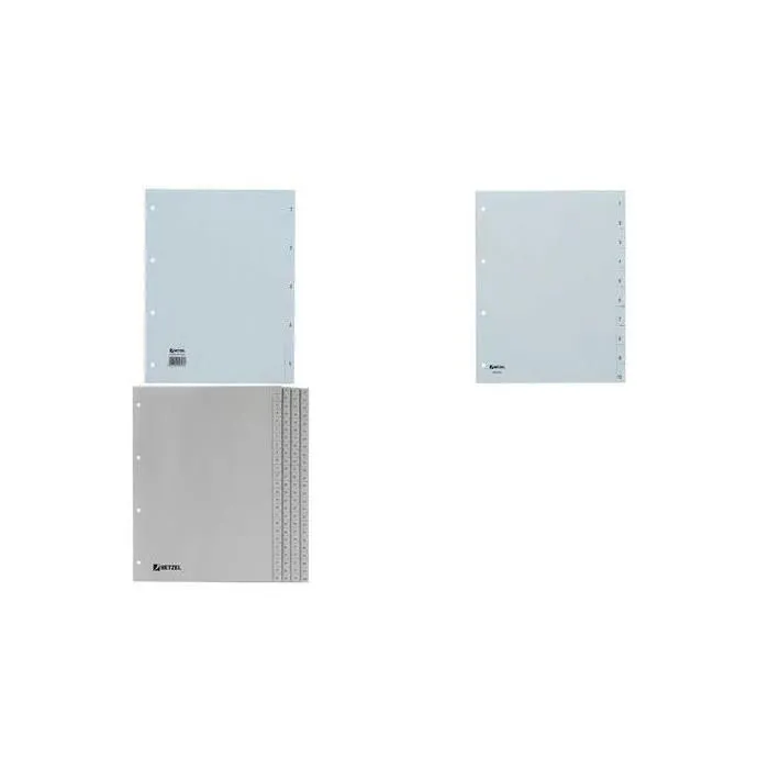 intercalaires touches numériques de 1 à 31 avec couverture A4 gris