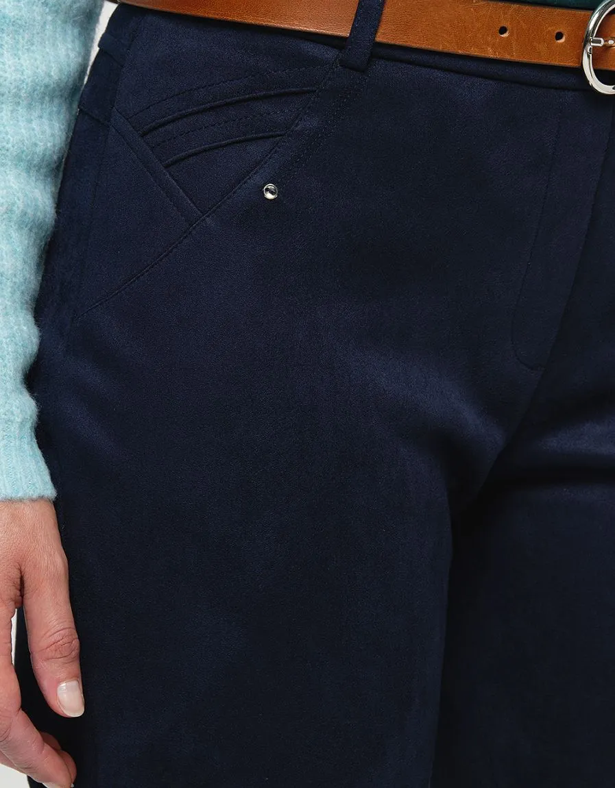 Jegging suédine bleu 