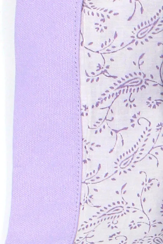 Mini sac cabas à bandoulière en coton bio Lilas - Louise