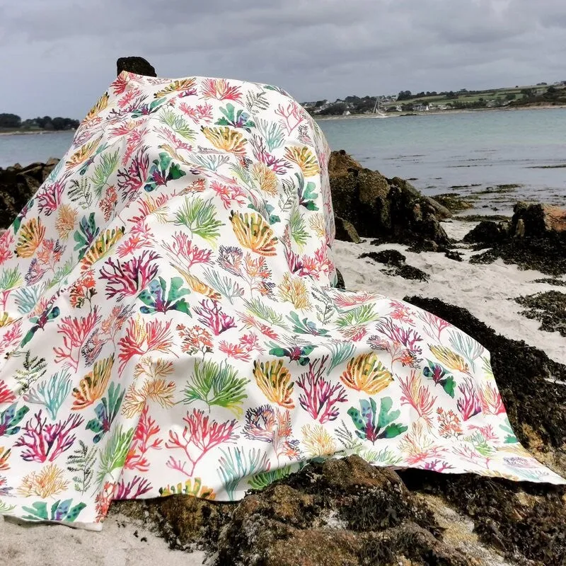 Nappe enduite Algues - Carrée 160x160cm Fleur de Soleil 
