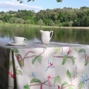 Nappe enduite Amazonie - Ovale 160x200cm Fleur de Soleil 