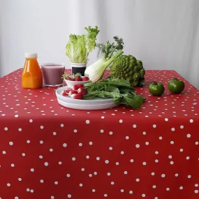 Nappe enduite Confettis Rouge - Rectangle 160x240cm Fleur de Soleil 