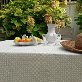 Nappe enduite Mosaïque Sable - Rectangle 160x200cm Fleur de Soleil 