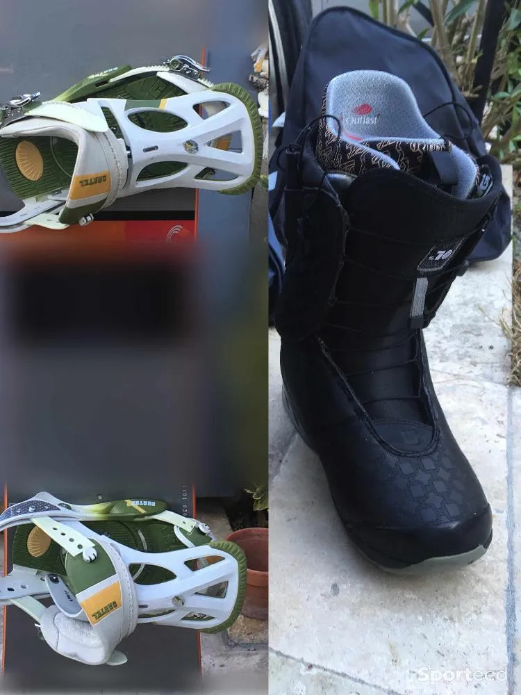 PACK Boots  SL10 en 42 + Fixations Cartel pour 41-44 d'occasion Ajouté le : 19/03/2022