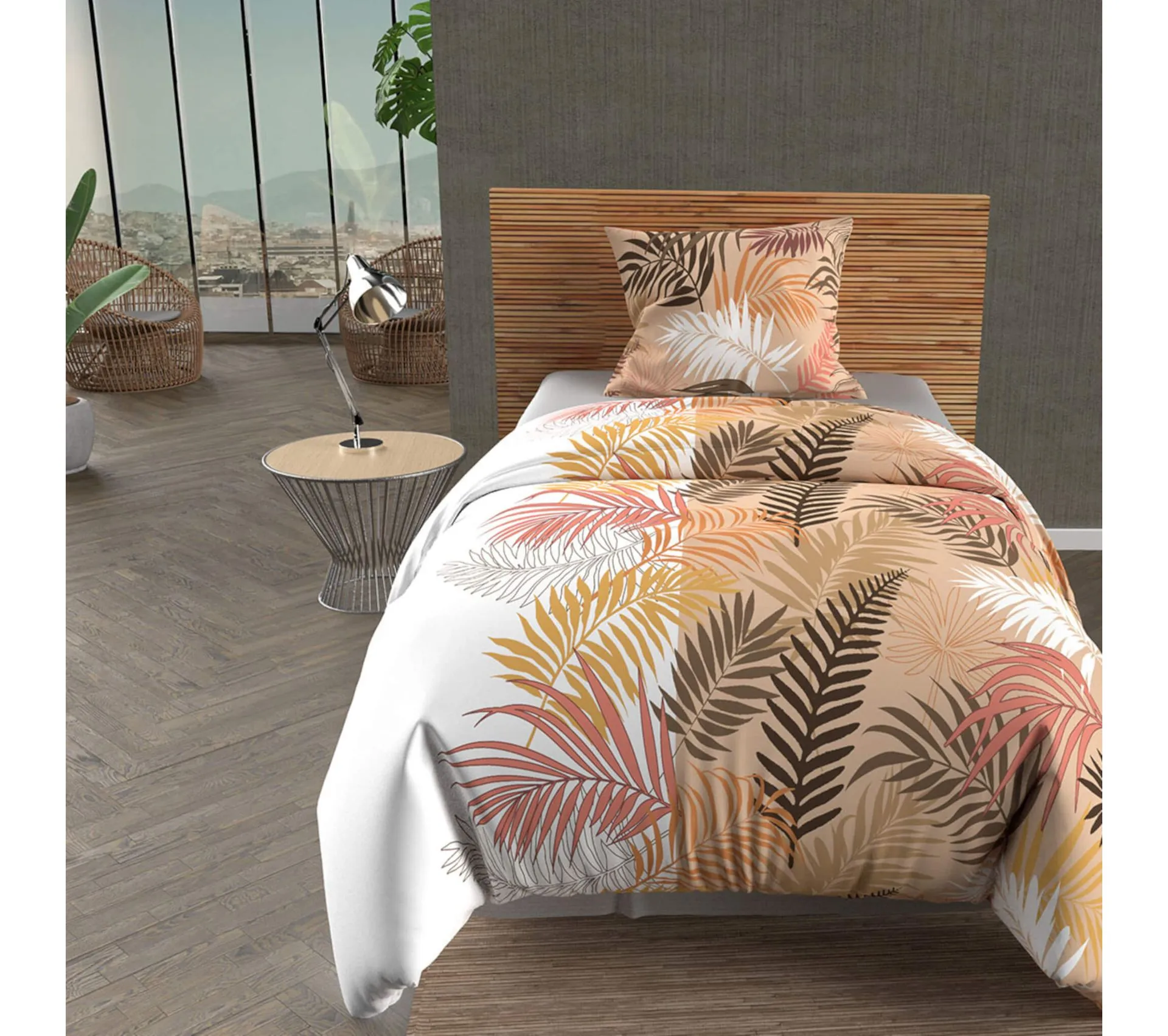Parure De Lit Jungle Blanc 140x200
