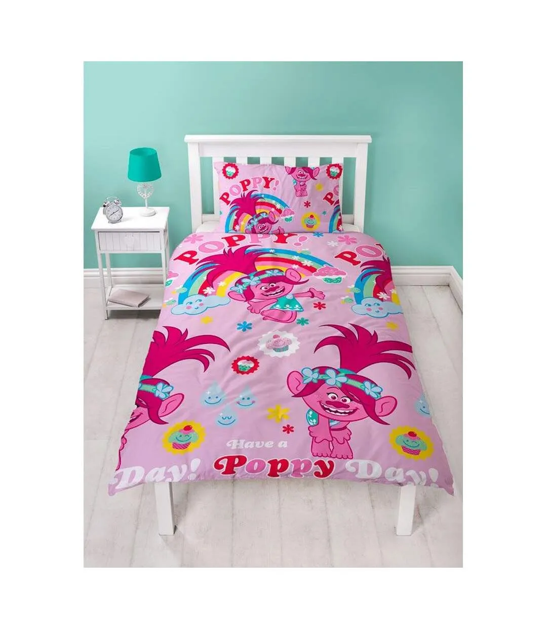 Parure de lit rose Trolls