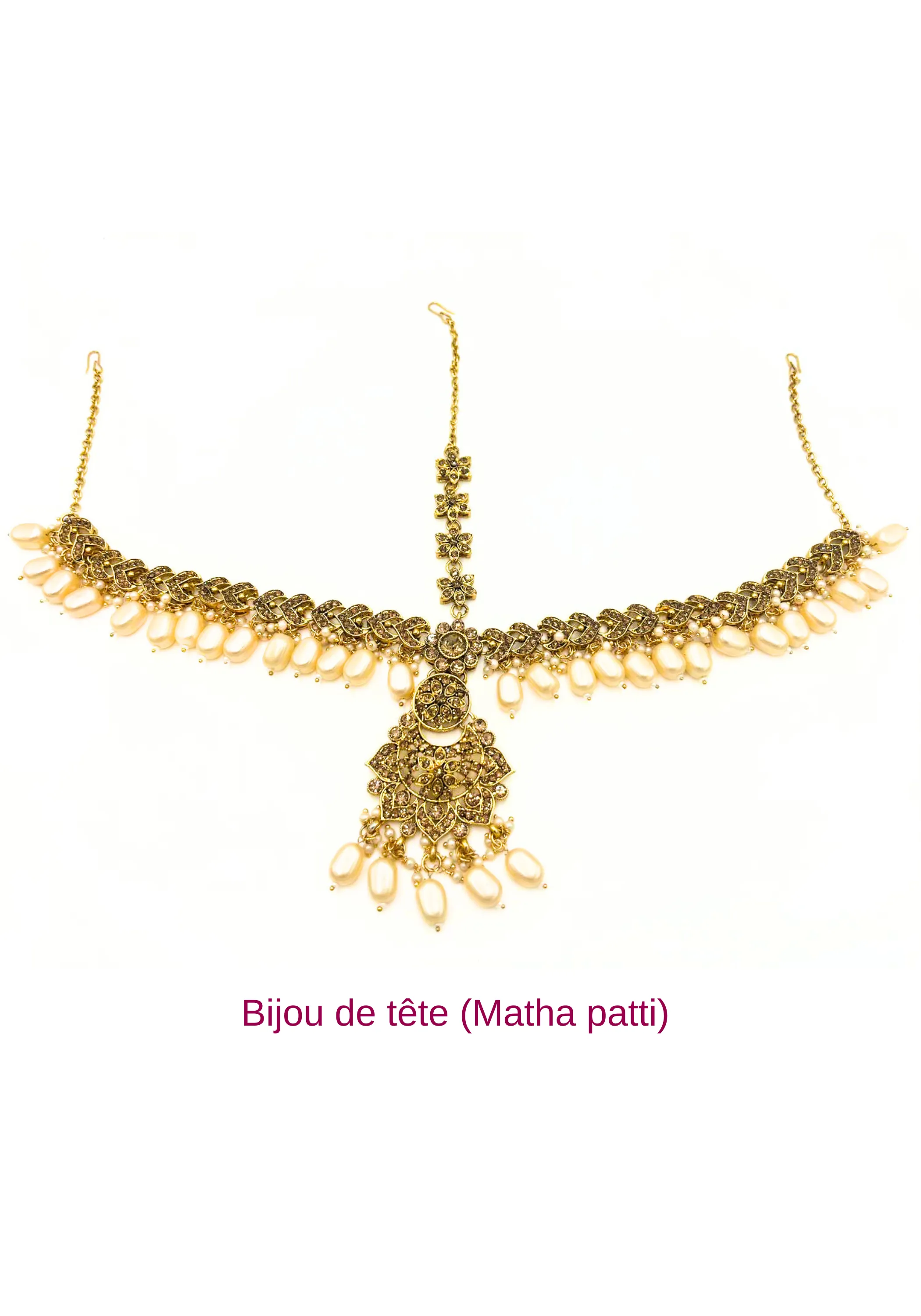 Parure Mariée dorée Aishwarya 9 pcs