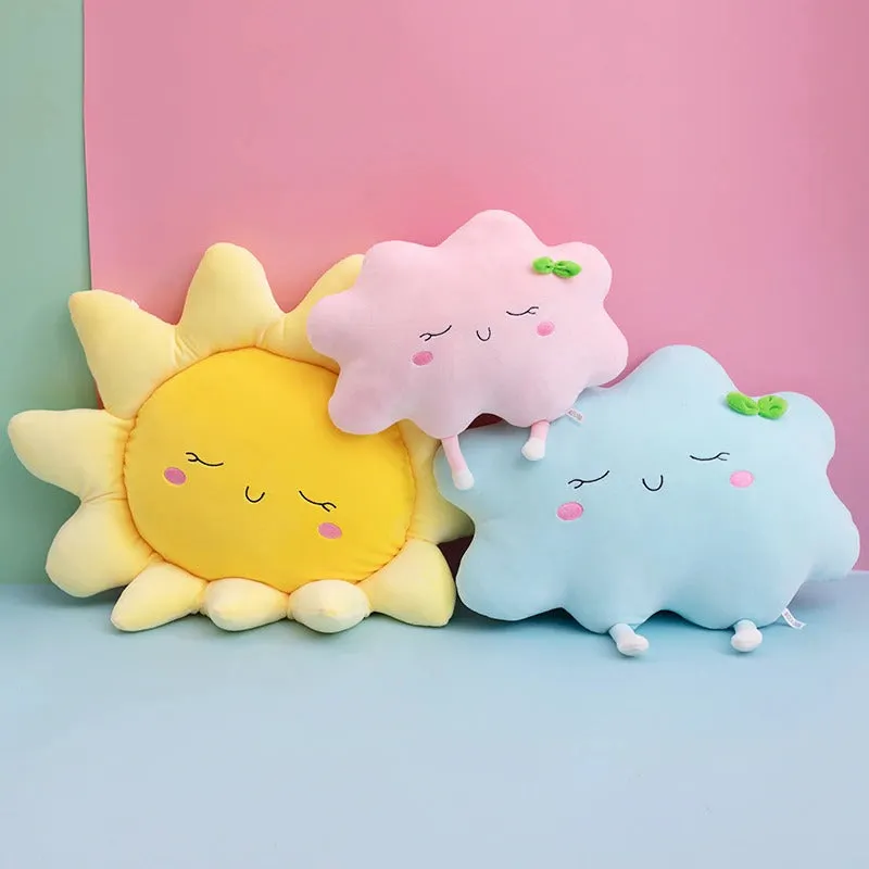 Peluche oreiller Soleil et Nuage
