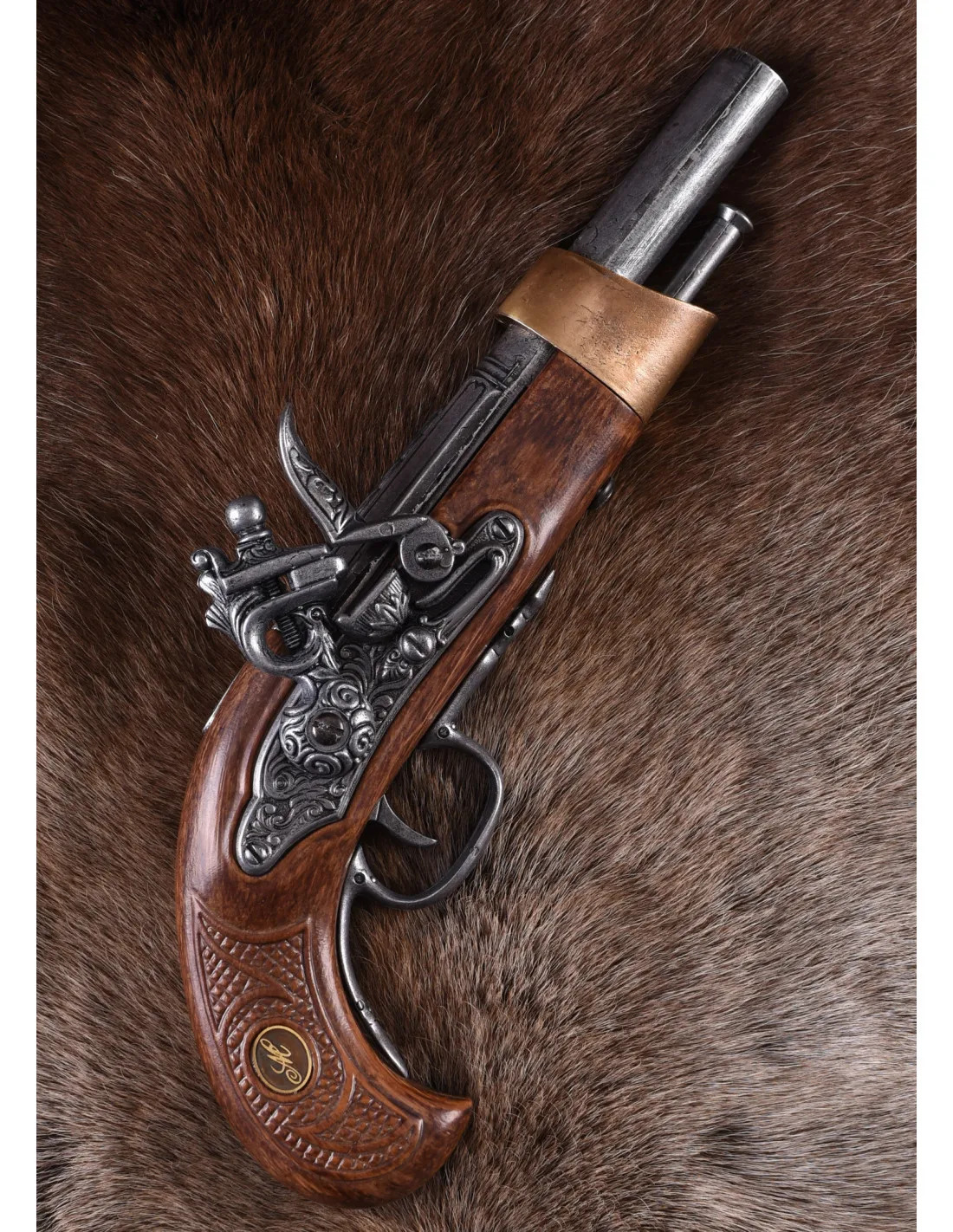 Pistolet décoratif à silex de cavalerie française (XIXe siècle) ⚔️ Boutique