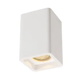 PLASTRA plafonnier carré plâtre blanc GU10 max. 35W (148004)