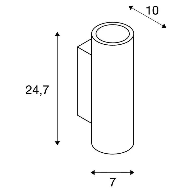 PLASTRA QPAR51 rond applique plâtre blanc GU10 (148060)