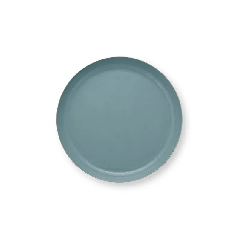 Plateau rond émaillé Bleu - 40cm Pip Studio 