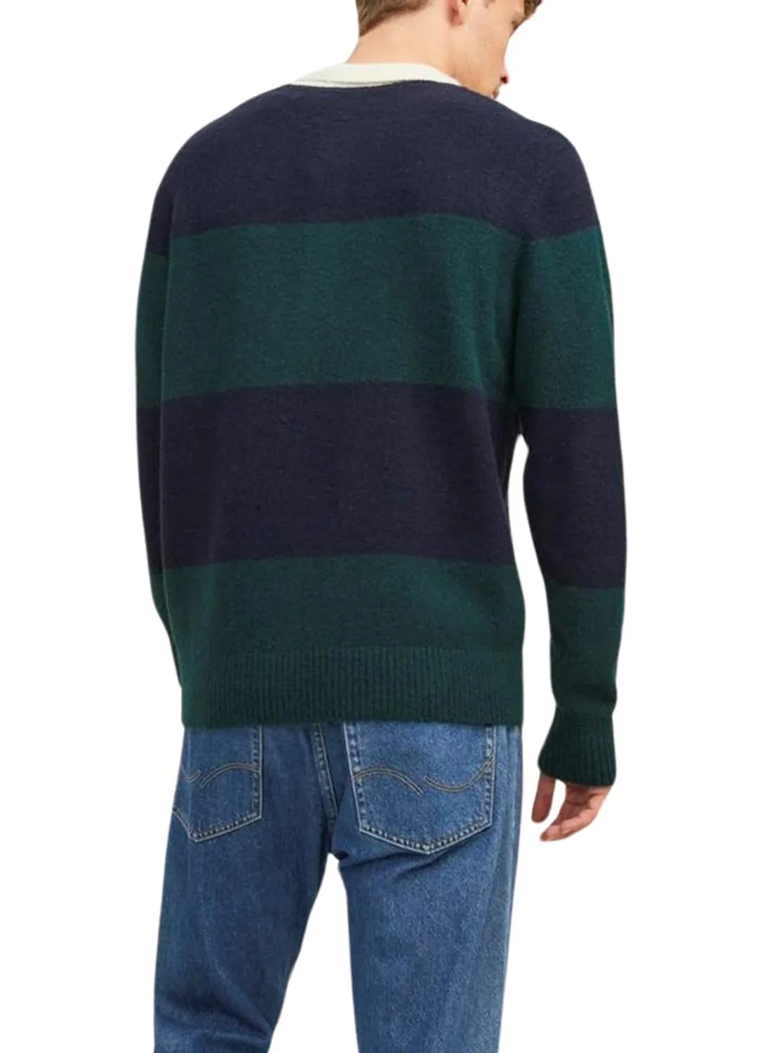 Polo Jack & Jones Wallfr M/L Rayures pour Homme