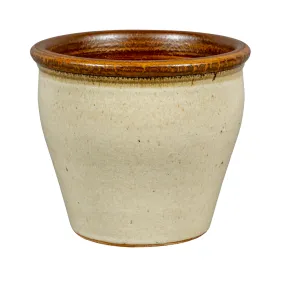 Pot émaillé Berry blanc - D.28xH.26cm
