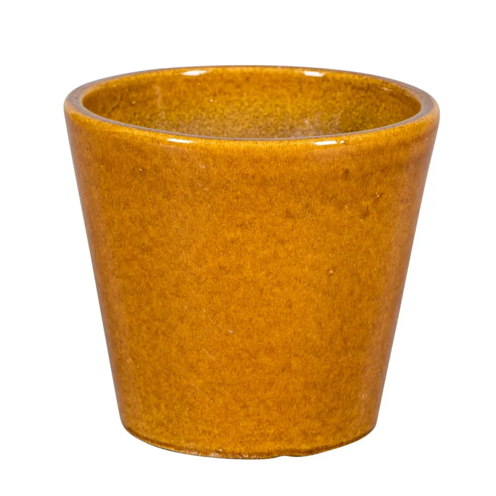 Pot émaillé Shanghai 4-01T Ocre - D.27xH.24cm