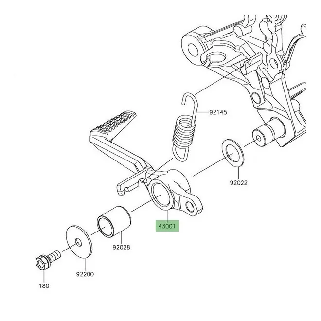 Pédale de frein Kawasaki Z900RS (2018-2021) | Moto Shop 35